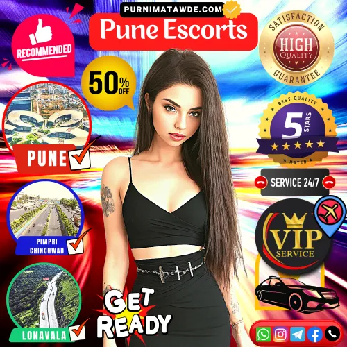 Purnima Tawde Pune Escorts Exclusive Gold Member Benefit and Offer-  Dipicting a Purnima Tawde Escorts Agencies Elite VIP Escorts Girl behind a Super Luxury Business Area in Pune. Banner Depicting 5 Star Rated, Top recommended, The Best Services, Luxury Pickup and Drop to Pune Airport, Services available all over Pune, Pimpri-Chinchwad and Lonavala. Book an appointment via Call, WhatsApp, Telegram, Instagram and Facebook.